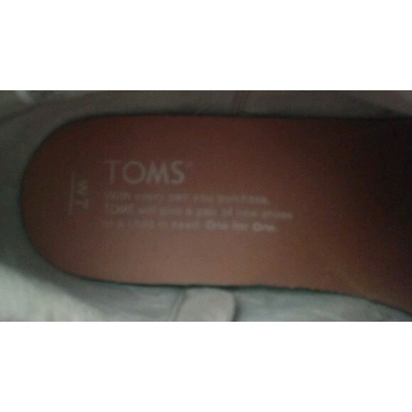 Women's Size 7 TOMS Tan Suede/Glimmer Glitter Ankle Boot Bootie Shoe Read - Picture 9 of 10